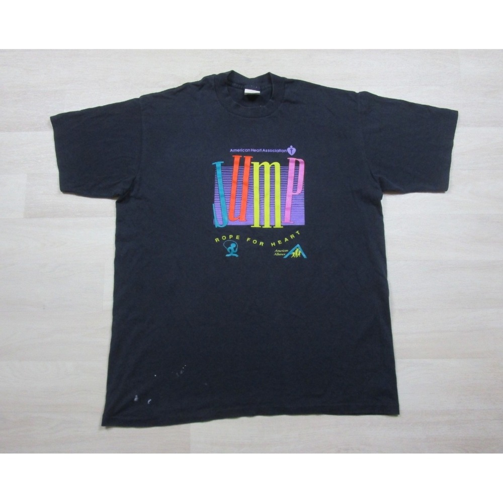 Vintage 80s 90s Jump Rope for Heart T-Shirt (XL) American Heart Association